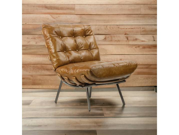 Fauteuil Scandinave Jansen en Cuir - Cuba