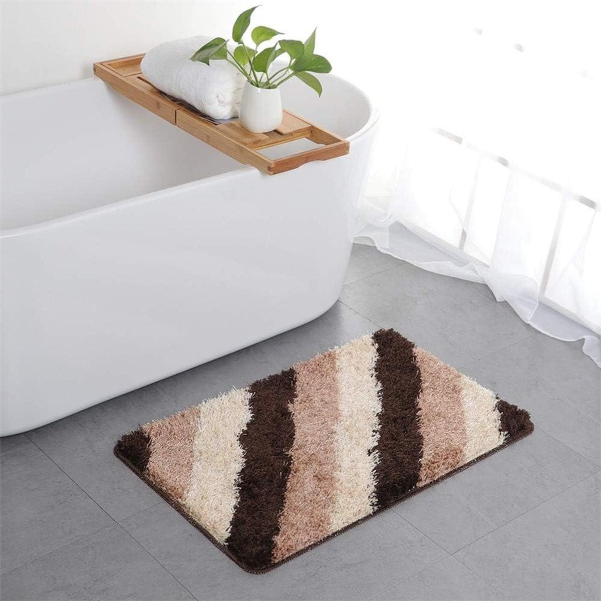 Bruine super absorberende deurmat voor volwassenen - 50 x 80 cm
