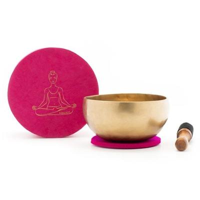Klangschalen-Set 'YOGA' mit geschmiedeter Klangschale