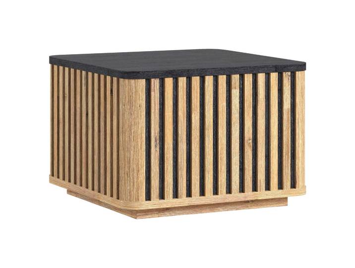 Landscape Couchtisch, Schwarz, Akazie, Holz, Akazie, furniert, Holz, quadratisch, Bodenplatte, 50x35x50 cm, Stauraum, abnehmbares Tablett, einfacher Aufbau, Wohnzimmer, Wohnzimmertische, Couchtische, Couchtische mit Stauraum