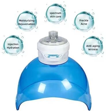 Uplifted Finds Standing Hydrogen Oxygen Mask With Red And Blue Light Beauty Equipment Oxygen Jet Facial Care Machine 110 V