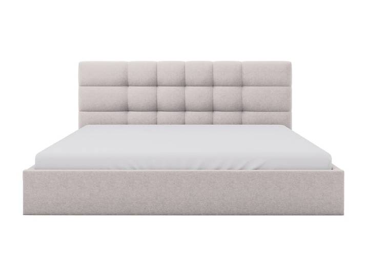Lit coffre polyester beige 200 x 200