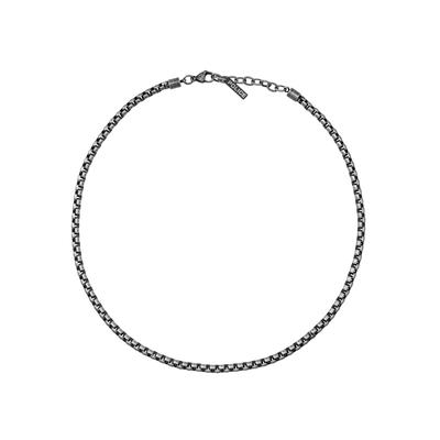 Edelstahlkette POLICE "Fleshy", silber (edelstahlfarben, gunfarben), Halsketten, Herren, Edelstahl, L: 55 B: 5mm, Edelstahlkette, B:5mm