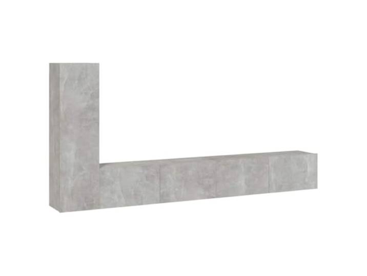 KUPTYERFG 3-TLG TV-Schrank-Set Wandmontage Lowboard Betongrau Platzsparendes Hängeschrank Set aus Holzwerkstoff mit viel Stauraum für Wohnzimmer und Schlafzimmer.