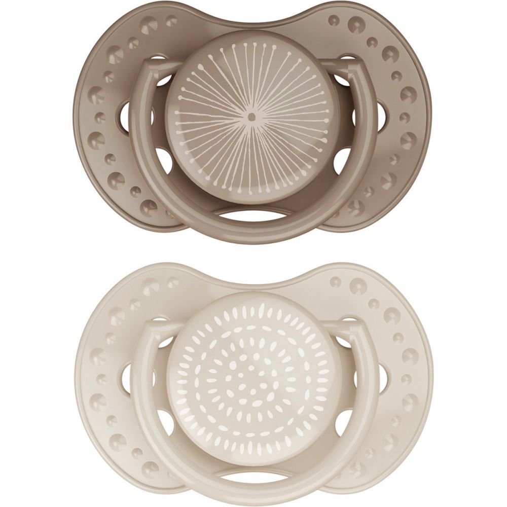 Difrax Fopspeen Dynamic Harmony Creme - L.Brown 18m+ 2 St Schnuller