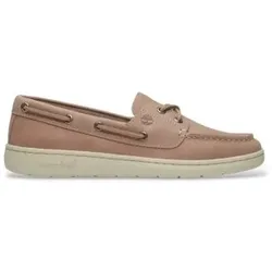 Timberland für Damen. TB0A5PJYA8M1 Portofino Pier rosa Leder-Bootsschuhe (39 W), Wohnung, Keine, Lässig