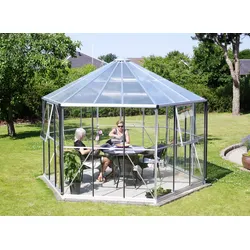 Vitavia Gewächshaus-Pavillon "Hera 9000" inkl. Stahlfundament,aluminium eloxiert,9,0 m2
