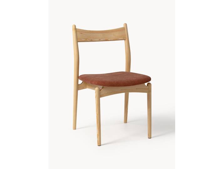 Eschenholz-Stuhl Koa mit gepolsteter Sitzfläche