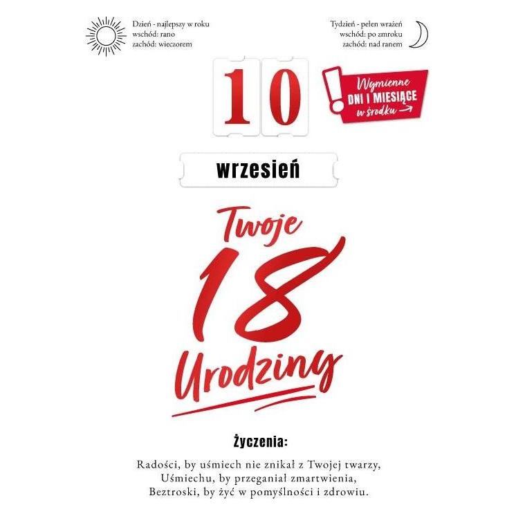 Kukartka Geburtstagskarte 18 austauschbare Zahlen (49019291)