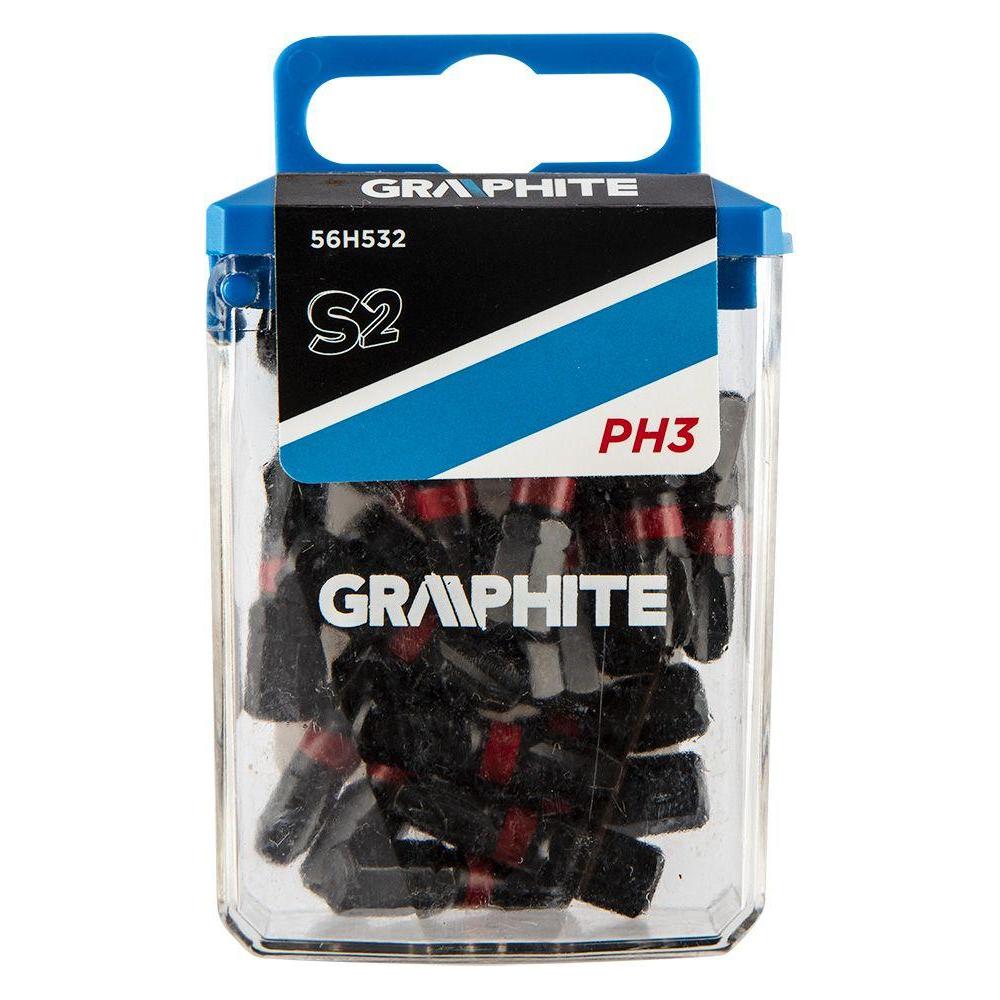 Graphite screwdriver bit (Impact bits PH3 x 25 mm, 20 pcs.) (56H532)