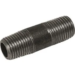 Rohrdoppelnippel DIN 2982 schwarz 1 1/4 x 100 mm