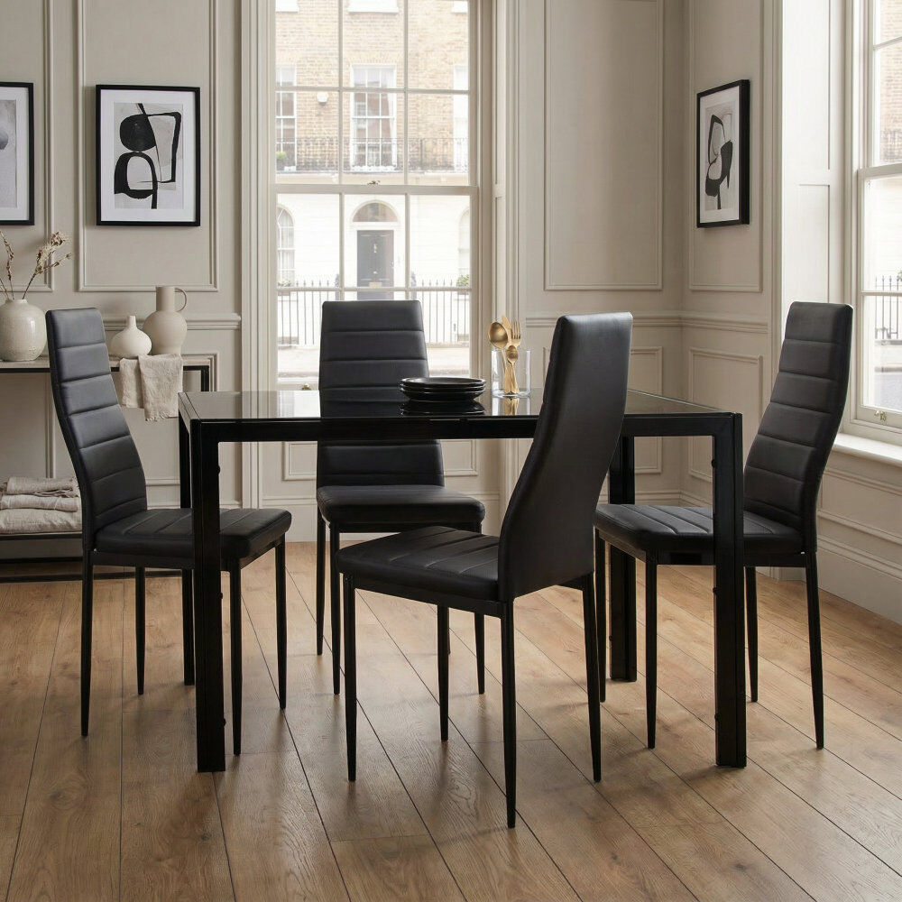 Latitude Run Gorge 4 - Person Dining Set Black 4