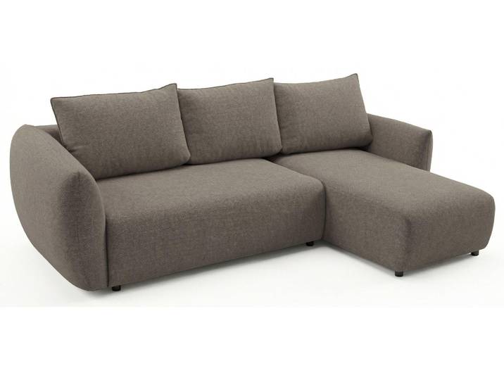 Selsey Zordo – L-Form Eckschlafsofa mit zwei Bettkästen, hellbrauner Chenille rechts
