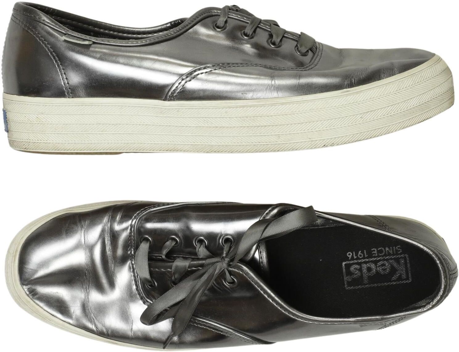 Keds Damen Sneaker, Silber, Gr. EU 40, Leder - Second Hand
