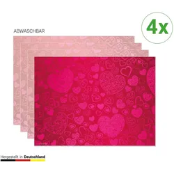CoverYourDesk, Tischset, Tischset Pinke Herzen