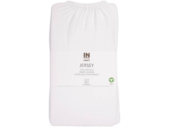 Inhouse Fixleintuch Gots Jersey 90x200 weiss