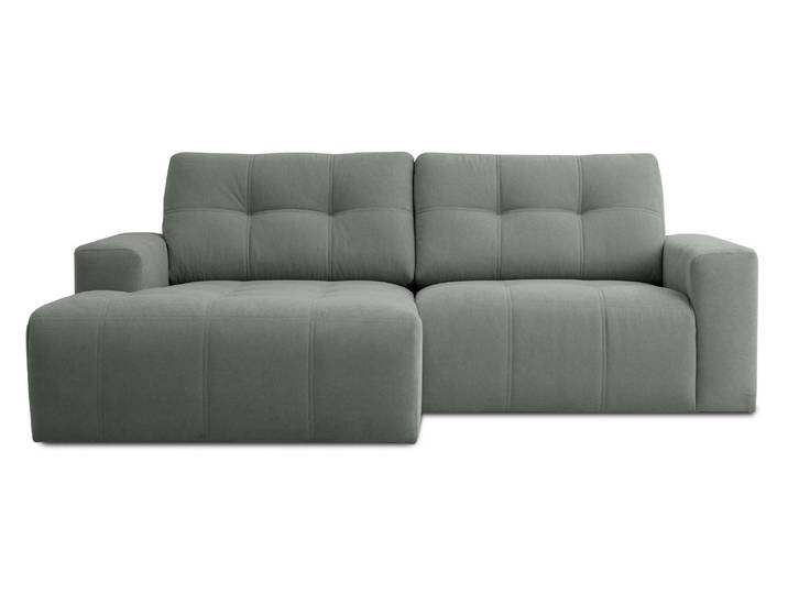 Ecksofa OTTO HOME Turnon, Lounge-sofa, Breite 221 cm , grau (dunkelgrau), B:221cm H:84cm T:153cm, 100% Polyester, Sofas, Ecksofa, Chenille, mit Knopf- und Doppelsteppung, elegantes Aussehen