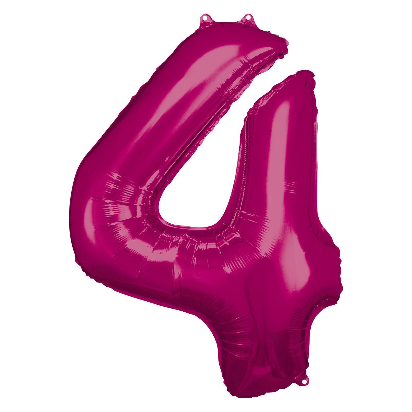 Amscan Folienballon Zahl 4 (1x) (9907283)