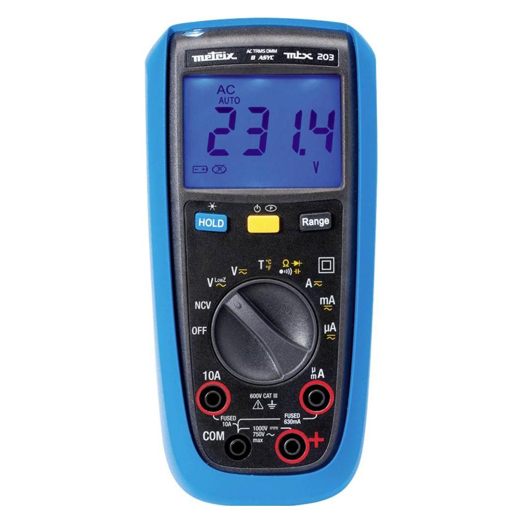 Metrix Hand-Multimeter digital MTX203 (CAT III 600V, Hand-Multimeter) (MTX203-Z)