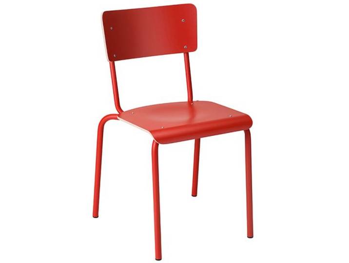 stapelbarer Stuhl College rot rot-orange 46x79.5x50 cm