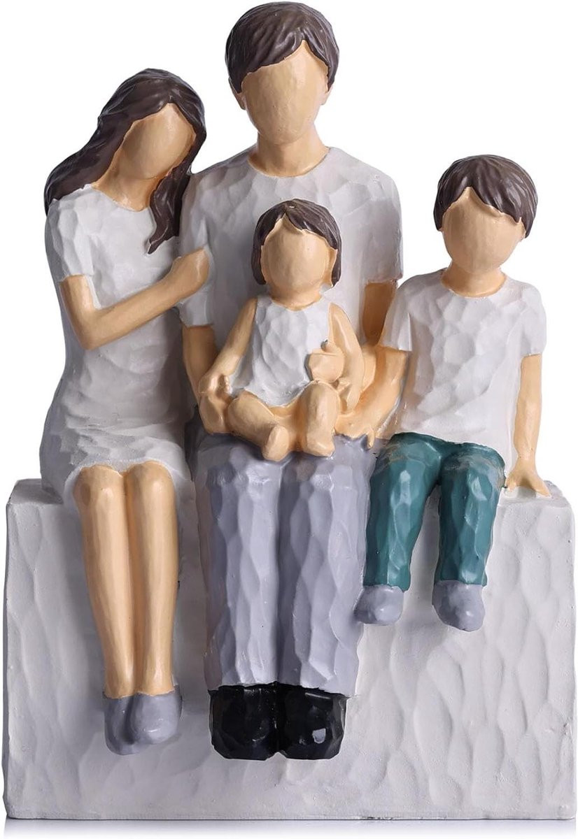 CSGoods Gepersonaliseerde familiebeeldjes voor moeder, vader, zoon en dochter