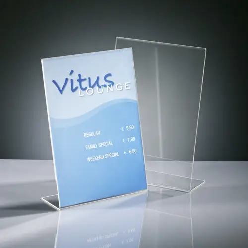 Sigel TA213 Tischaufsteller L-Form Verwendung für Papierformat: DIN A3 Glasklar 1St.