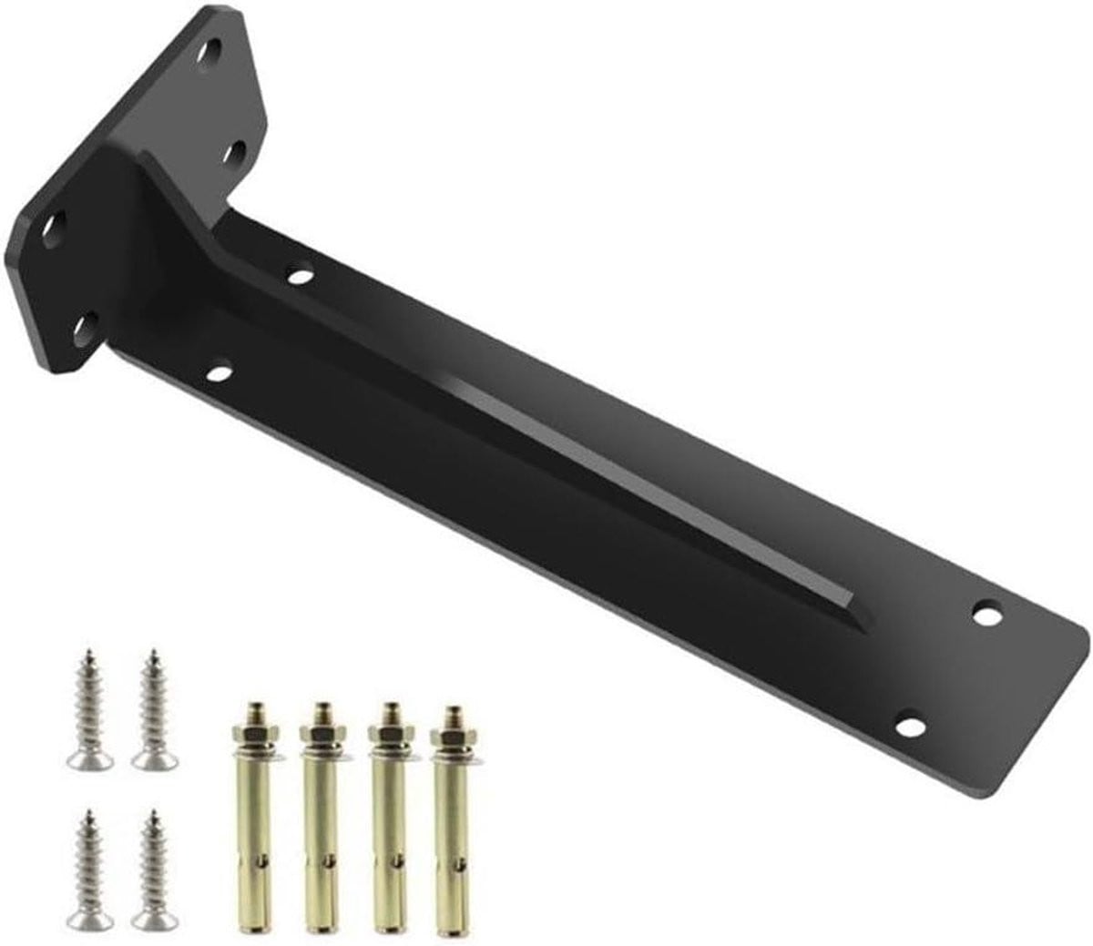 Zwevende Plankbeugel Heavy Duty Staal - Zwart - 45 cm