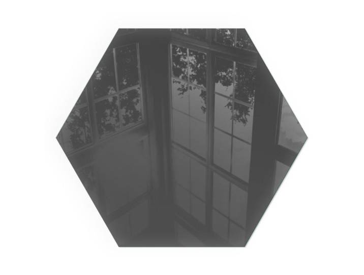 Tulup Kaminbodenplatte h40 cm - Farbe Graubraun, Glas, Sechseckig, 40x40x0.4 cm, Elektrogeräte, Heizgeräte, Elektrokamine
