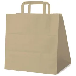 Papiertragetasche braun 32+21 x 33 cm – 250 Stück