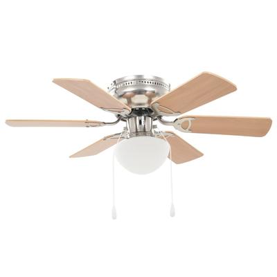 vidaXL Deckenventilator mit Lampe 82 cm hellbraun