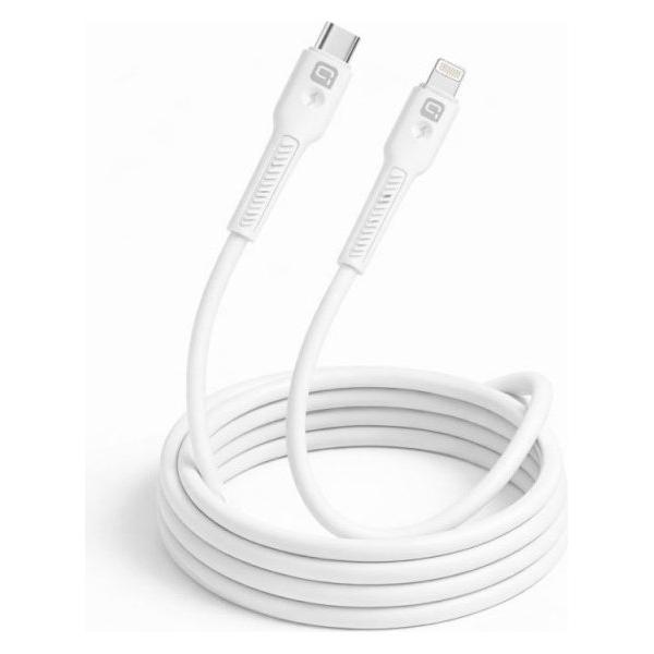 Quik Shade Quik Accessories QK-1022 Soft Silicone 27W Charging & Data Cable USB-C to Lightning 1m (1 m, 27 W) (QK-1022)