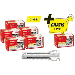 Fischer-Aktions-Set best. aus 5 x 94 033 01 +Gratis 1x 94 033 01 Dübel SX Plus