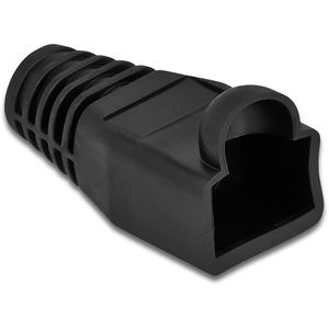 DeLock Knickschutztülle 86722, für RJ45 Modularstecker, für 6,0 mm Ø, schwarz, 20 Stück