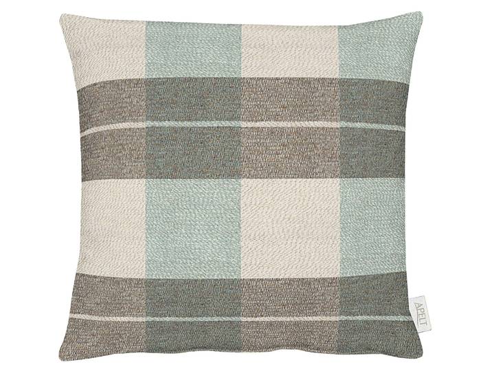 Dekokissen APELT Nebraska , blau (hellblau, beige, kariert), B:45cm L:45cm, Kunstfaser, Polyester, Wolle, Dekokissen_Sitzkissen_Kissenhüllen, Dekokissen, Kissenhülle mit Füllung, 1 Stück