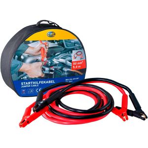 Hella Starthilfekabel 8KS 236 693-001, 5 m, für PKW & Dieselmotor, 12V/24V, 750A, 50mm²