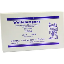 Wattetampons Walnuss Steril Mullumhuellung 12 ST