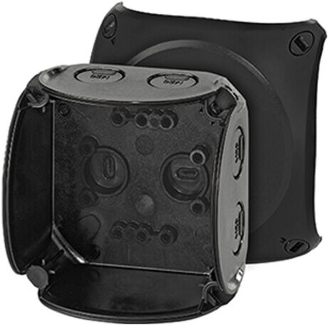 Hensel Boîtier de dérivation câble jusqu’à 2,5 sans borne noir KF 0200 B (62000042)
