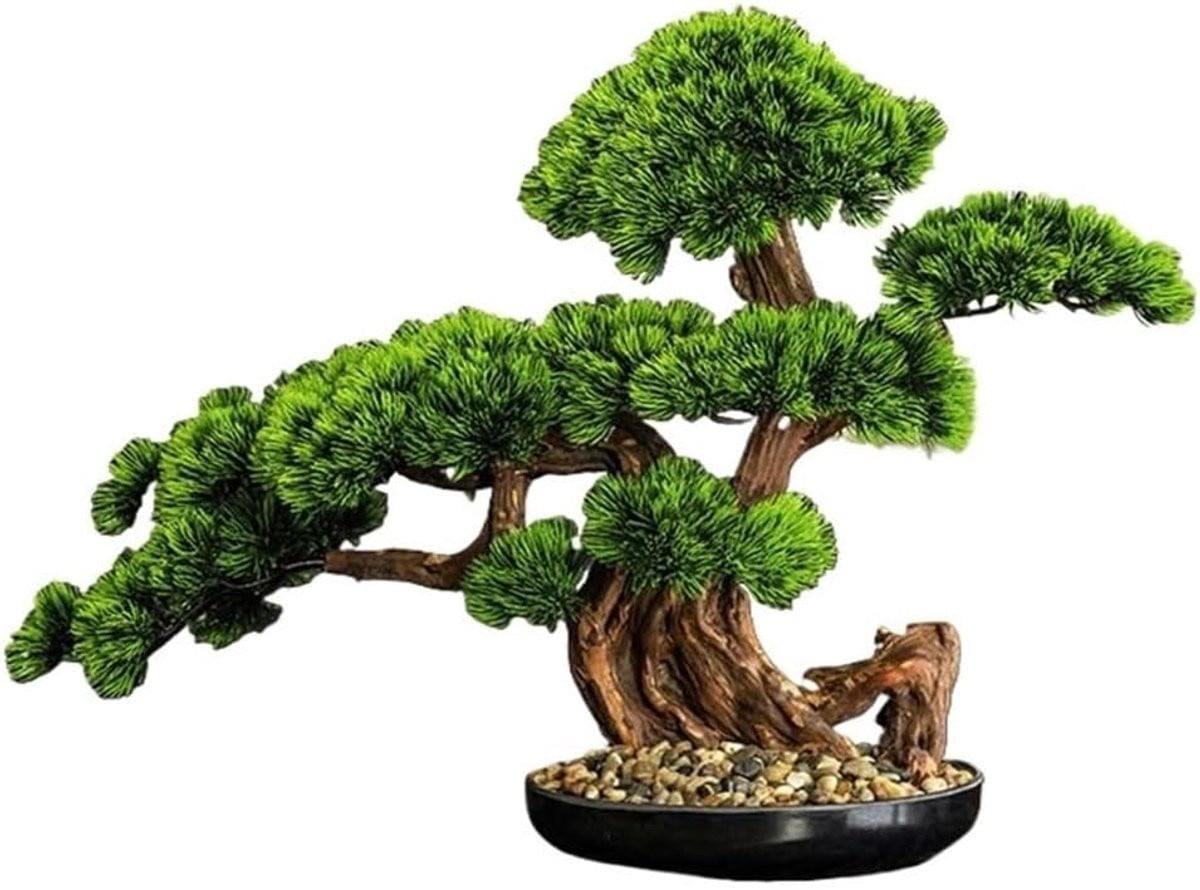 Onderhoudsvrije kunstmatige bonsai in pot, groen