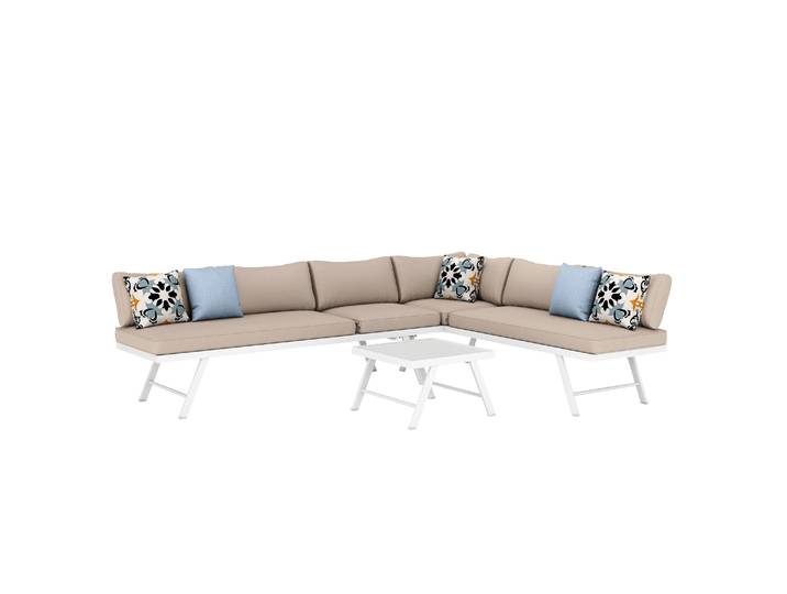 Lounge CALVI multifunktional beige/weiss