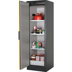 asecos Gefahrstoffschrank Q-Classic 90, 30076, mit 3 Fachböden, Feuerwiderstand Typ 90, gelb, (B/H/T) 59,9 x 196 x 62cm