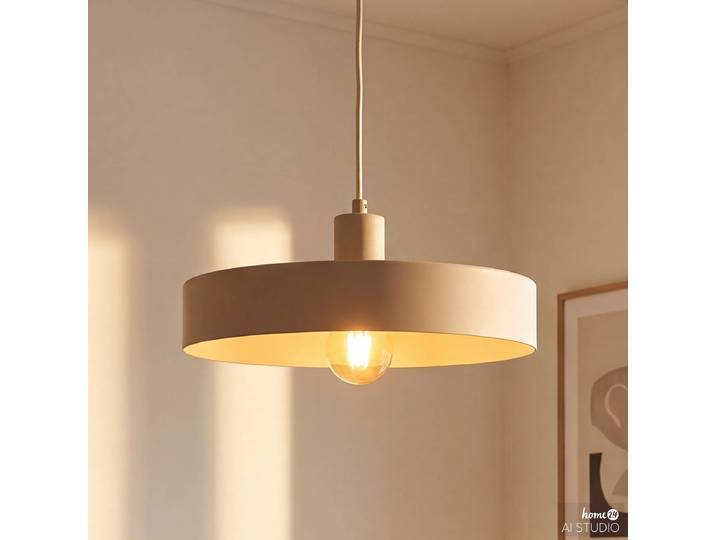 Pendelleuchte JUREA Typ A 35 cm 35 x 150 x 35cm Beige Eisen, pulverbeschichtet E27