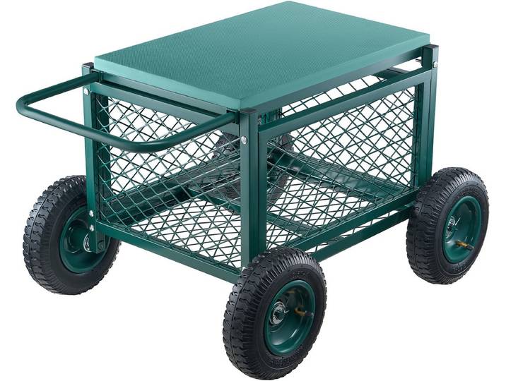VEVOR Tuinrolstoel Rolbare tuinstoel 180 kg Tuinkar Opbergruimte 76x52x44mm