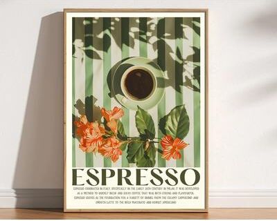 Uplift Picks Minimalist Coffee Wall Art Retro Kitchen Poster For Coffee Lovers 01 30x40 Cm