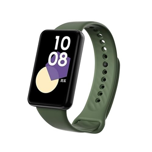 Wigento Horlogeband voor Honor Band 9, Groen, TPU met zwarte gesp