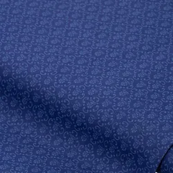 Baumwoll-Trachtenstoff "Ornamente", dunkelblau-color
