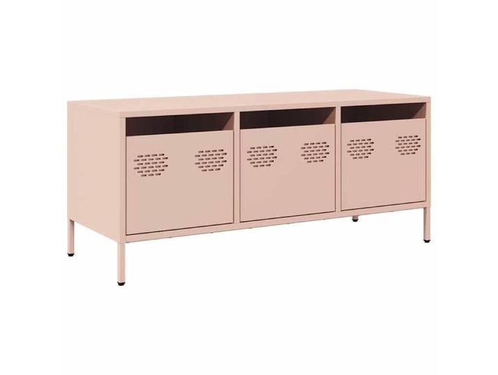 Meuble TV rose 101 5x39x43 5 cm acier laminé à froid poids:21.6 kg 12193