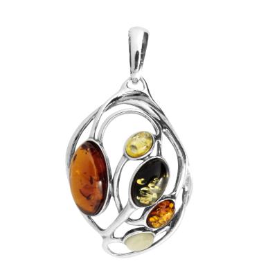 Kettenanhänger OSTSEE-SCHMUCK "Ostsee-Schmuck Anhänger Loreen Anhänger Loreen", weiß, Schmuckanhänger, Damen, 56x30mm, Silber 925 (Sterlingsilber), 8,6 g, Kettenanhänger