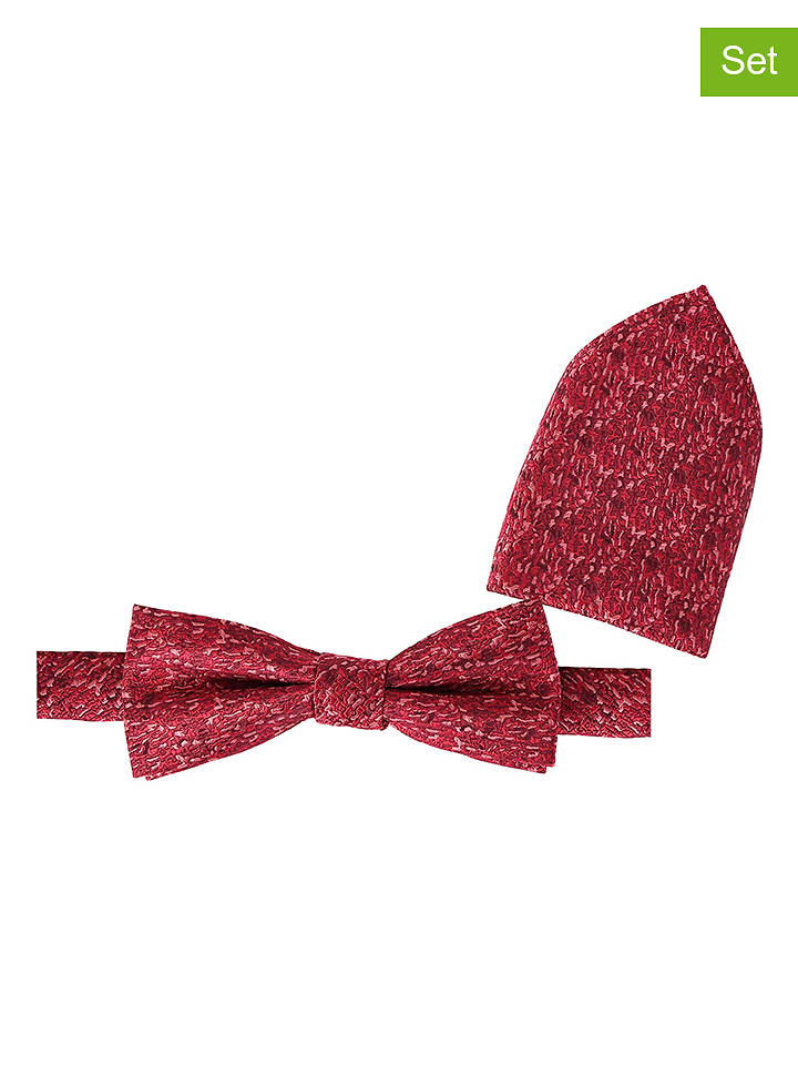 G.O.L.® FINEST COLLECTION 2tlg. Set: Fliege und Tuch in Rot - onesize