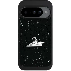 Nivocase Handyhülle für Google Pixel 10 Hülle NIVOpure Case Schwarz Astronaut Comic Papier (Google Pixel 10), Smartphone Hülle, Schwarz