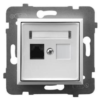 Ospel ARIA Socket einteiliger Computer, Kat.-Nr. 5e MMC weiss GPK-1U/K/m/00 (GPK-1U/K/m/00)